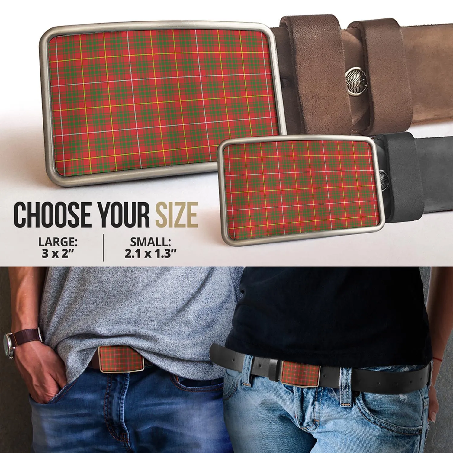 Bruce Modern Tartan Belt Buckles