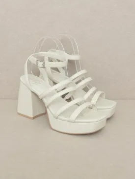 Bubbly Platform Heel Strappy Sandals