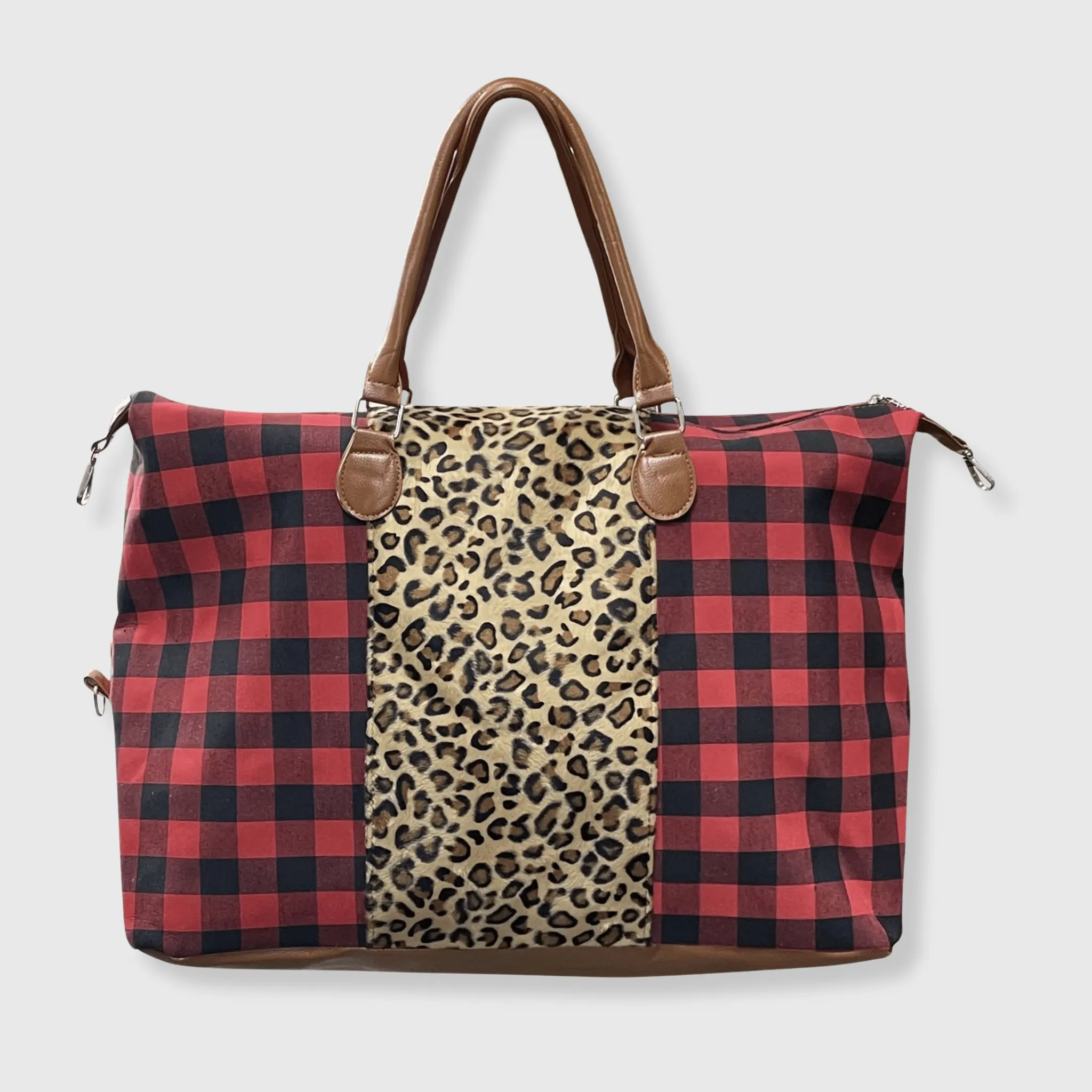 Buffalo Plaid Red Cheetah Weekender