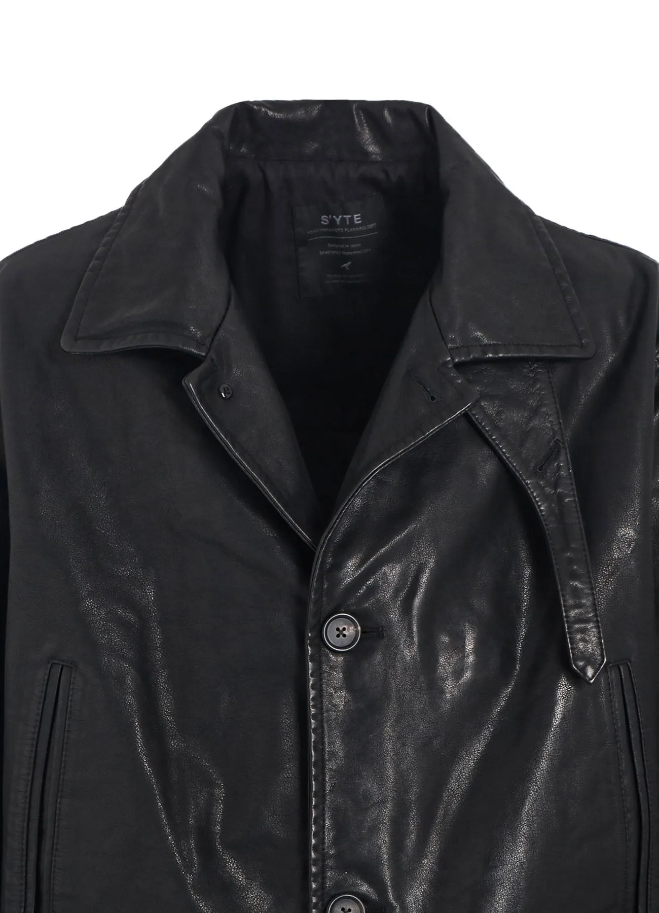 BUFFALO WASHED LEATHER CAR COAT