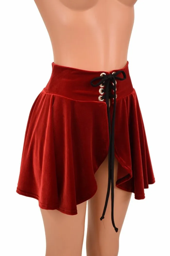 Build Your Own Open Front Lace Up Circle Cut Skirt