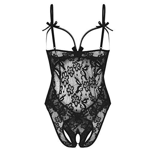 BUKINIE 2021 Lingerie for Women Sexy One Piece Teddy Lingerie Bodysuit Valentine's Day Lingerie Naughty Bodysuit Babydoll