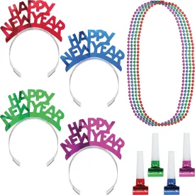 Bulk Assorted Colors New Year Wearables Kit for 4 (12 Kits per Case)