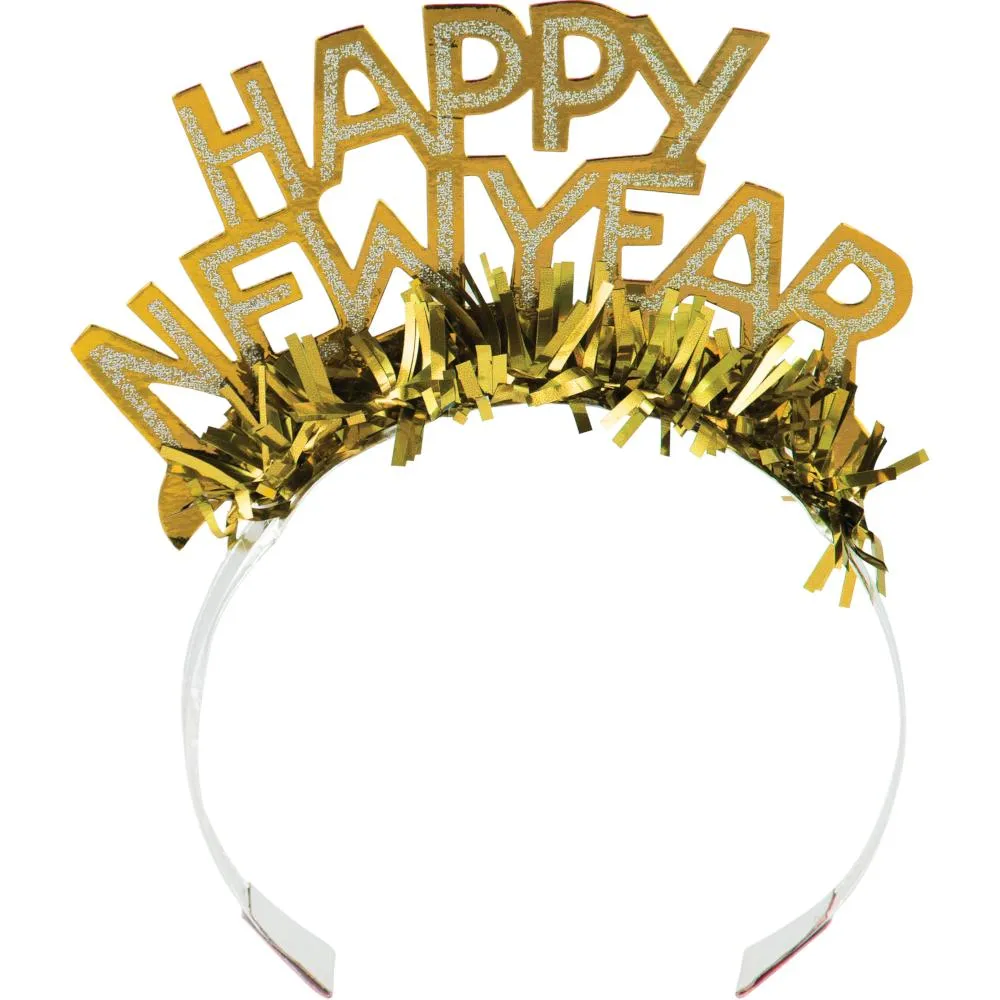 Bulk New Year's Foil & Glitter Tiaras (50 per Case)