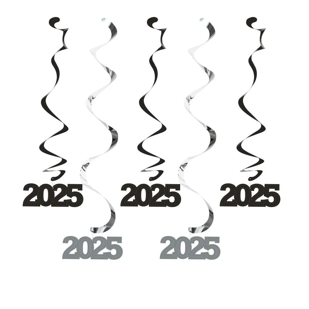 Bulk "2025" Dizzy Danglers Black/Silver (Case of 60)