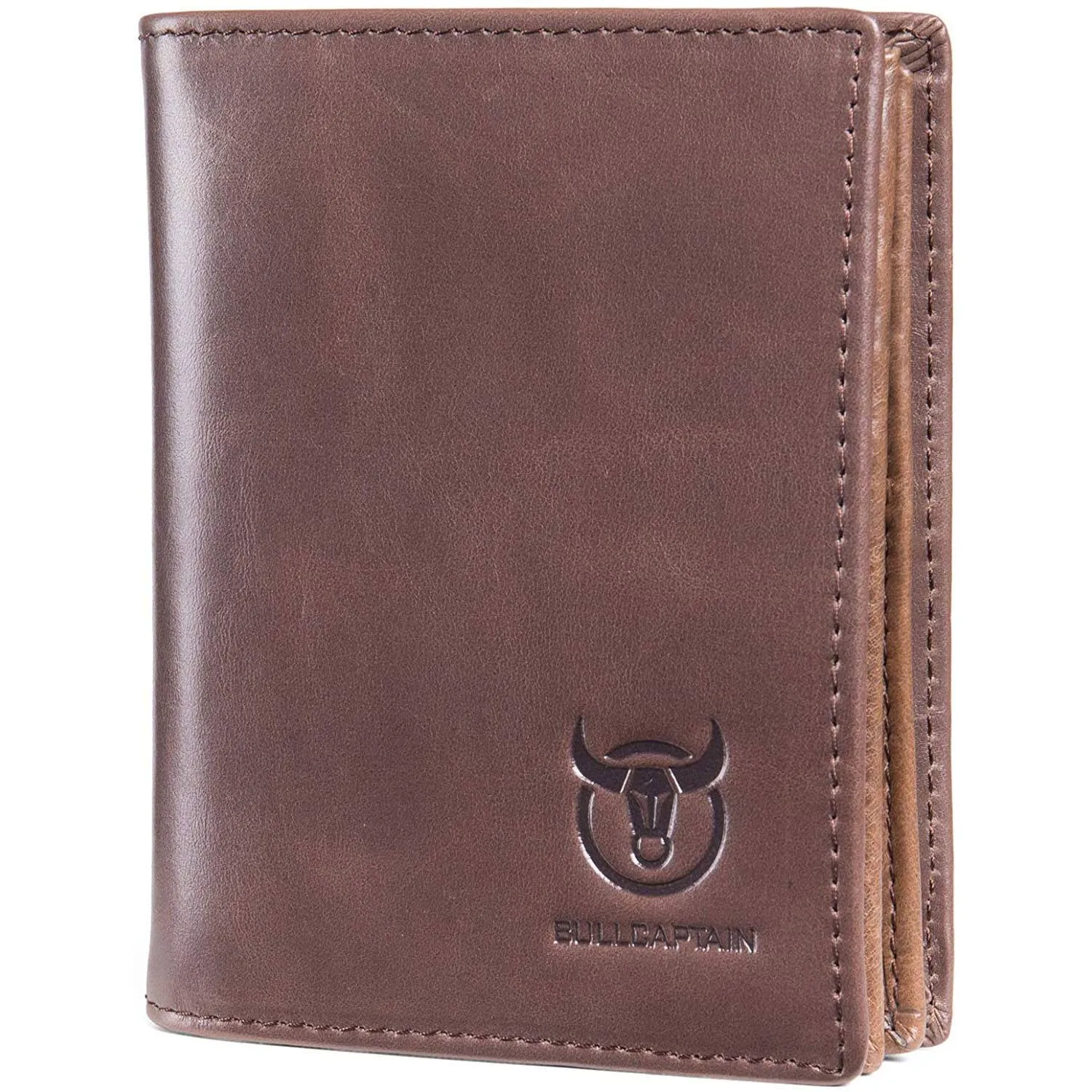 Bullcaptain Large Capacity Genuine Leather Bifold Wallet/Credit Card Holder