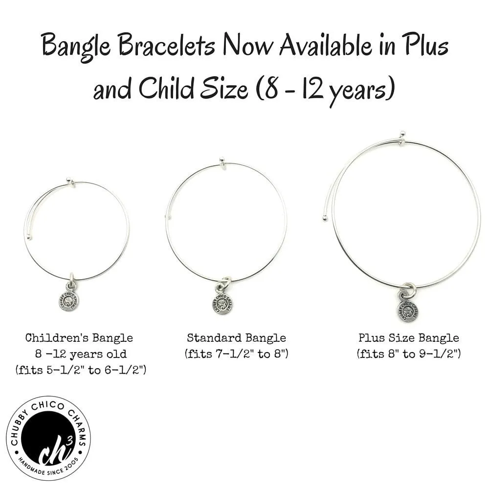 Bulldogs Mascot Bangle Bracelet