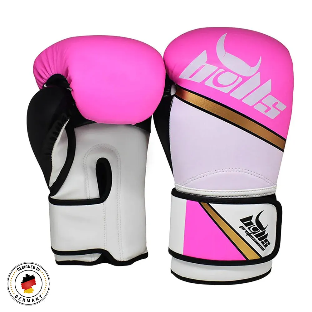 Bulls Professional Classic Boxing Gloves - Pink/White