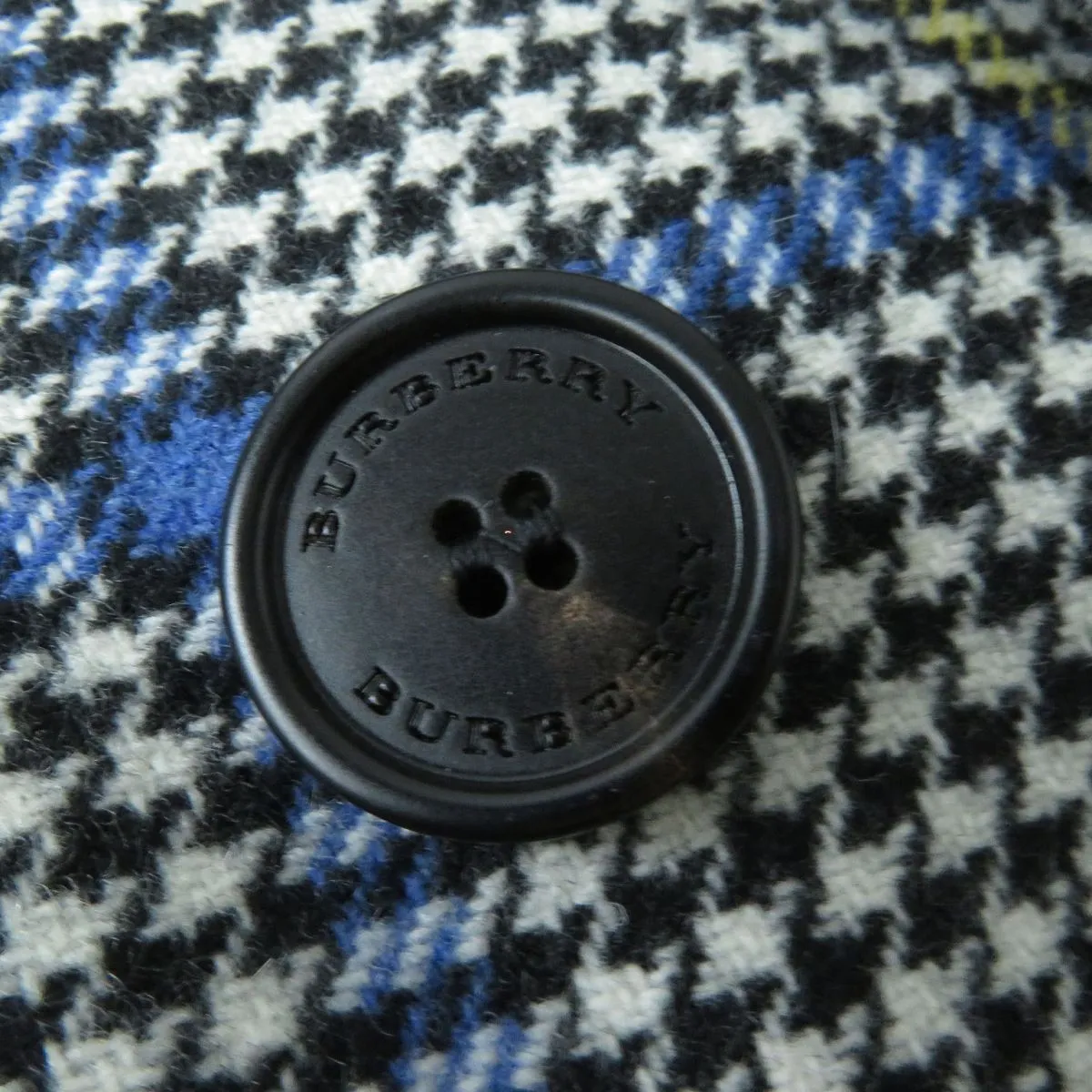 Burberry Check Houndstooth Cashmere Blend Coat