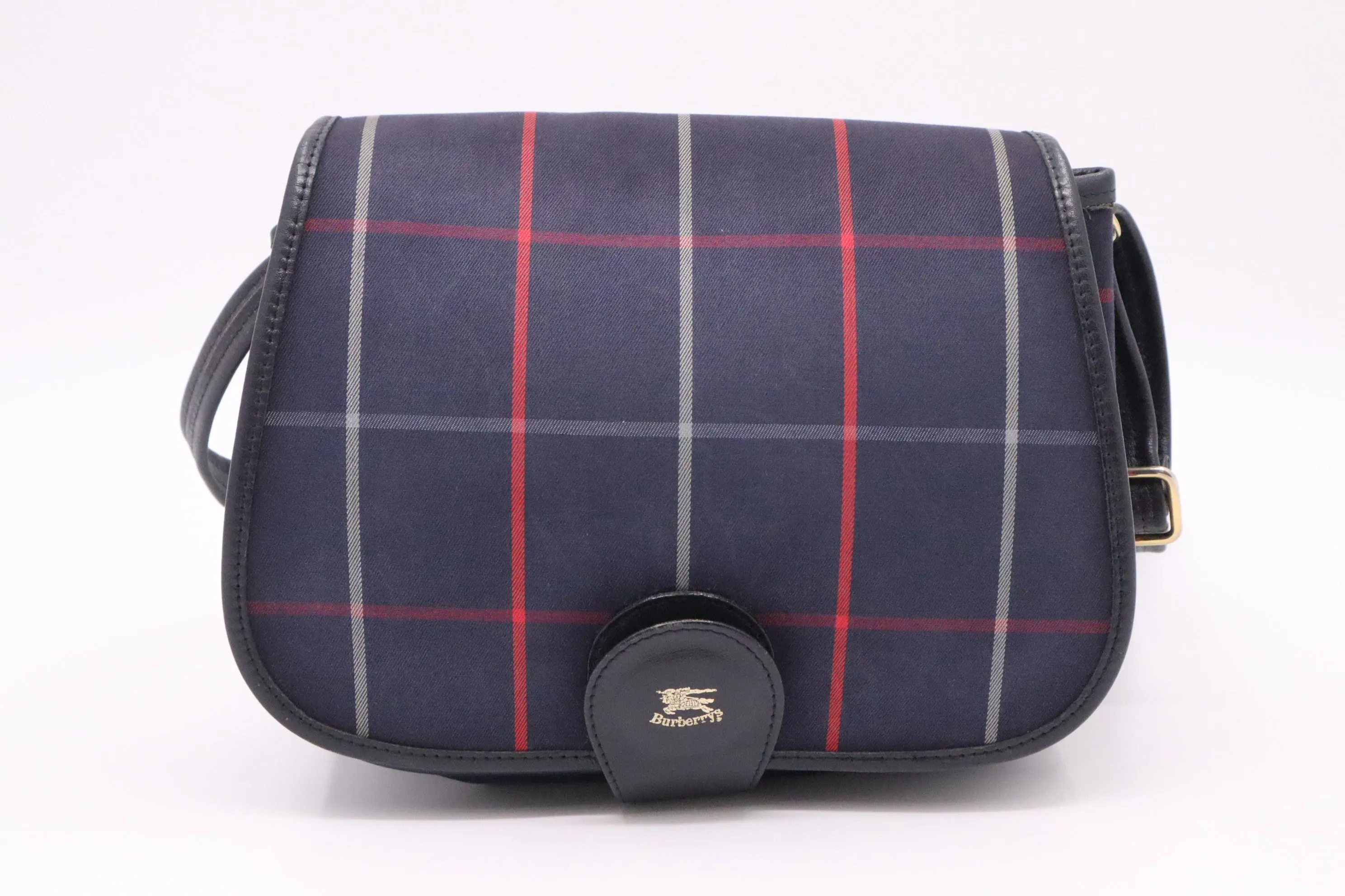 Burberry Crossbody in Navy Nova Check Canvas