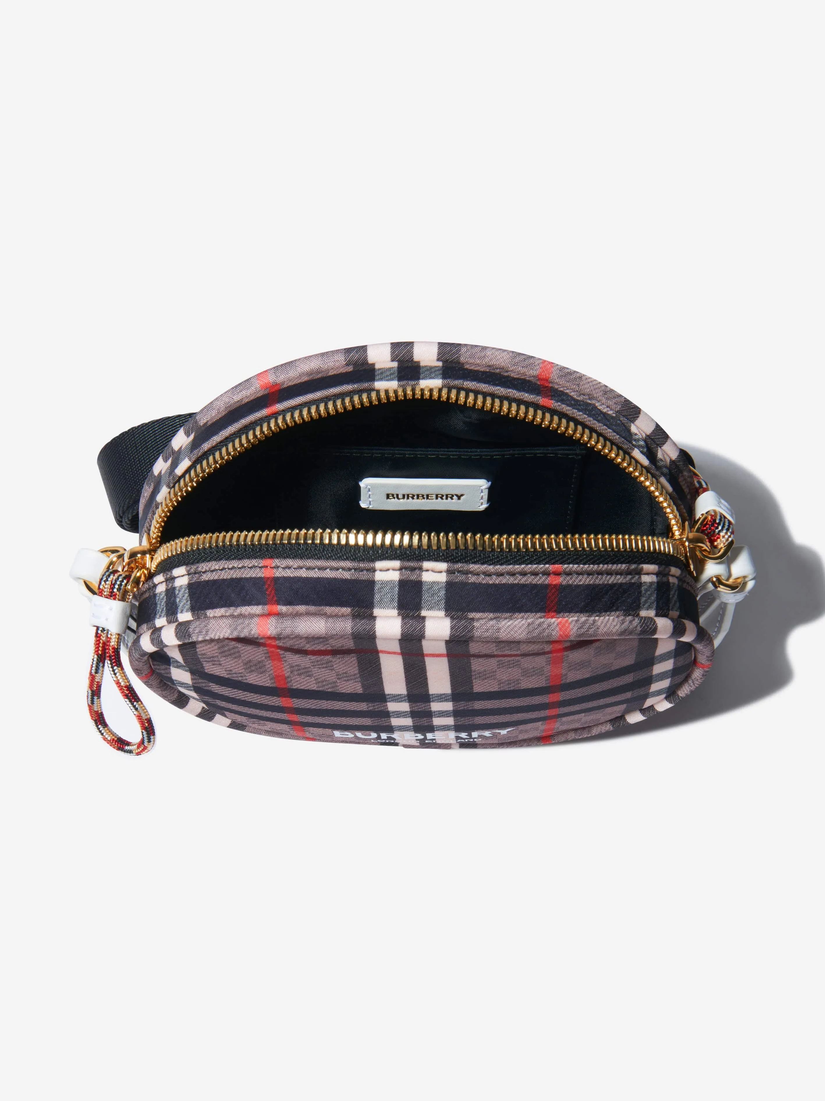 Burberry Girls Checkerboard Round Bag