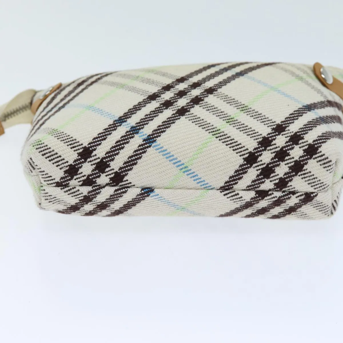 BURBERRY Nova Check Blue Label Shoulder Bag Canvas Beige  75132