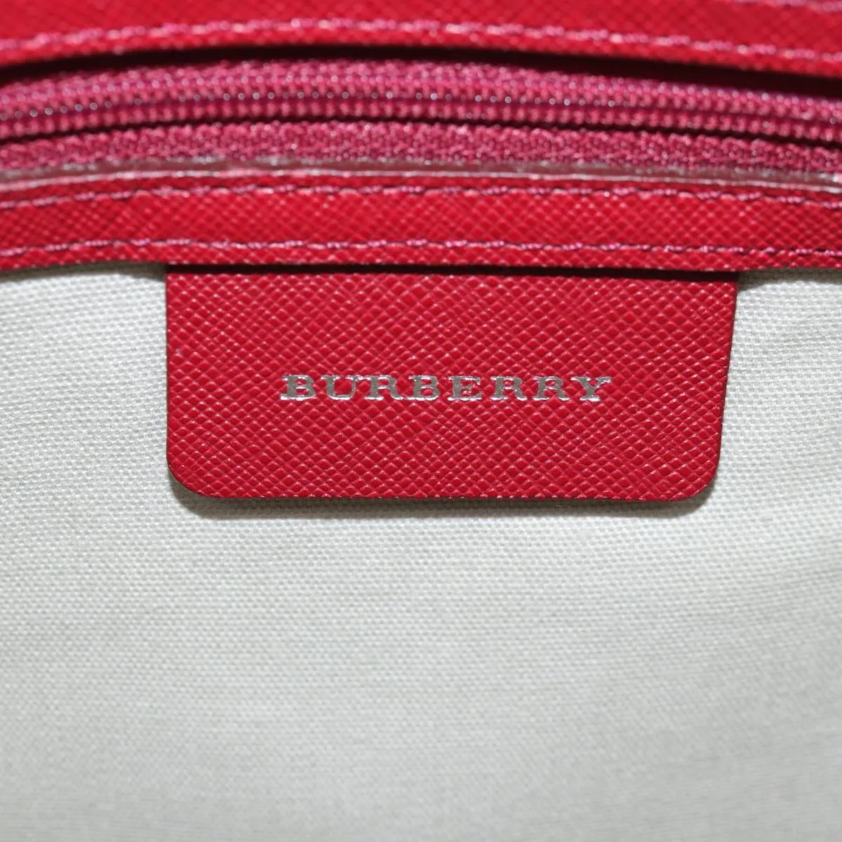 BURBERRY Nova Check Shoulder Bag Canvas Red  76480