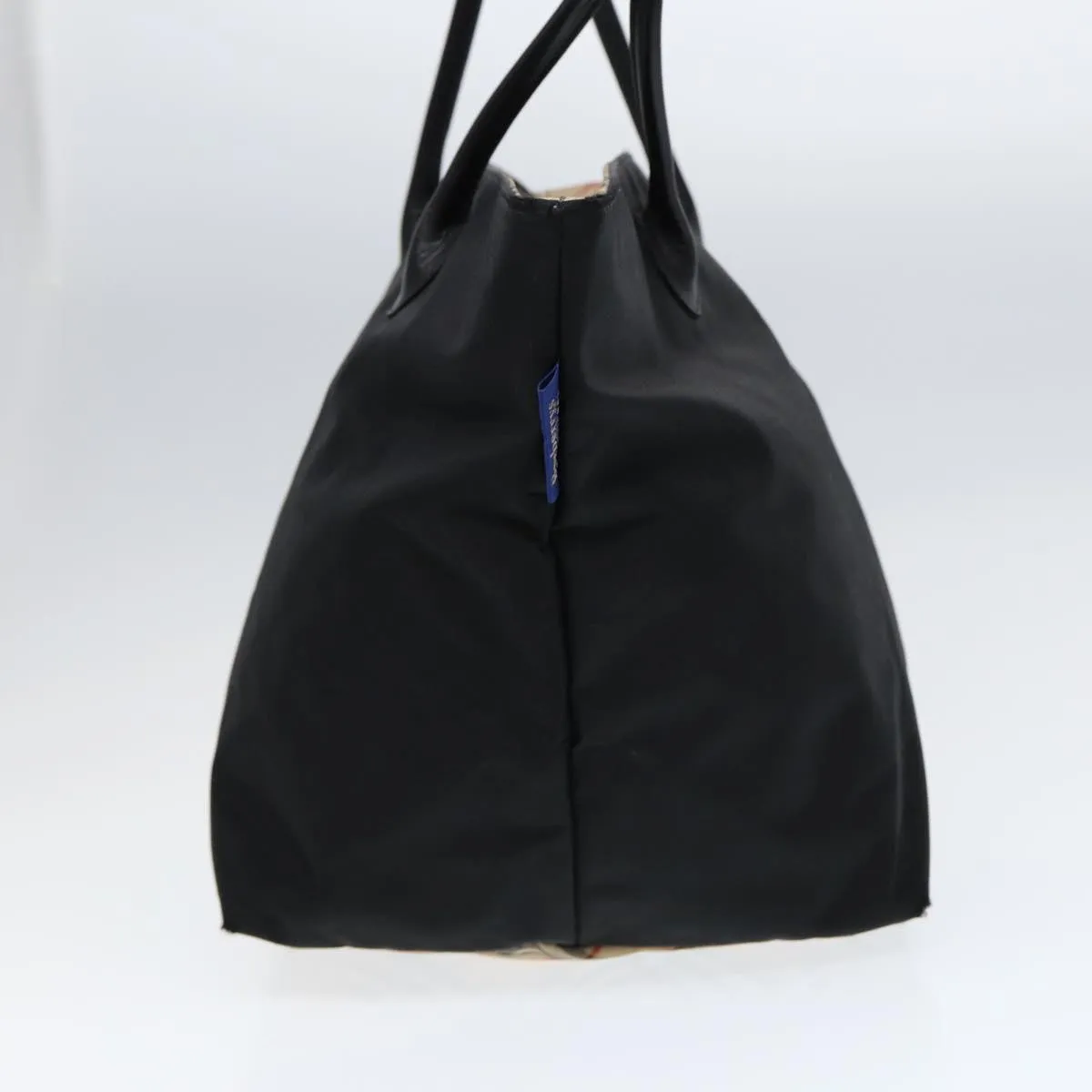 BURBERRYSs Nova Check Blue Label Tote Bag Nylon Beige Black  bs16674