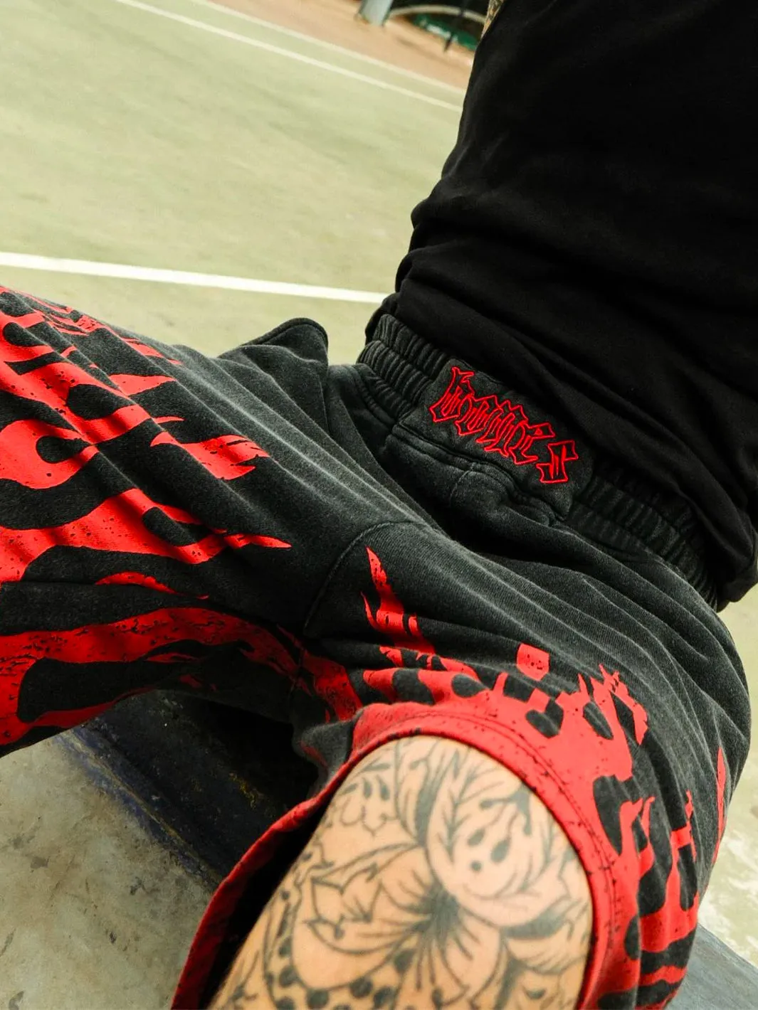 BURNER JERSEY SHORTS - RED/BLACK