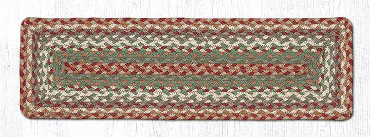 Buttermilk/Cranberry Braided Jute Rugs C-413