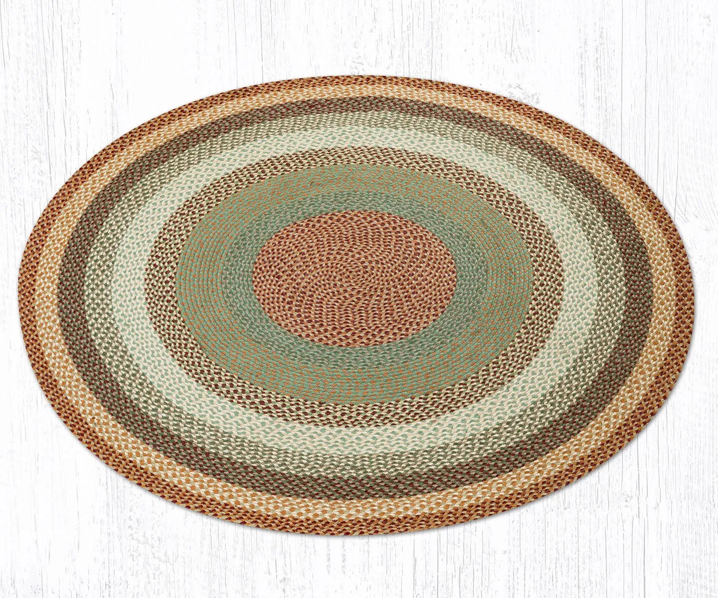 Buttermilk/Cranberry Braided Jute Rugs C-413