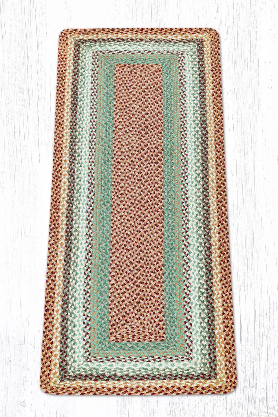 Buttermilk/Cranberry Braided Jute Rugs C-413