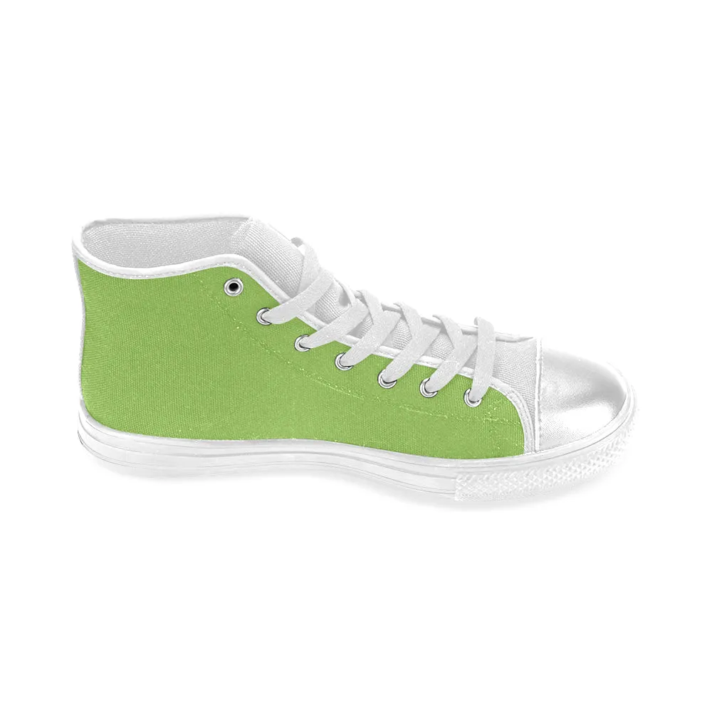 Buy Kids's Lime Green Solids Print Canvas High Top Shoes at TFS