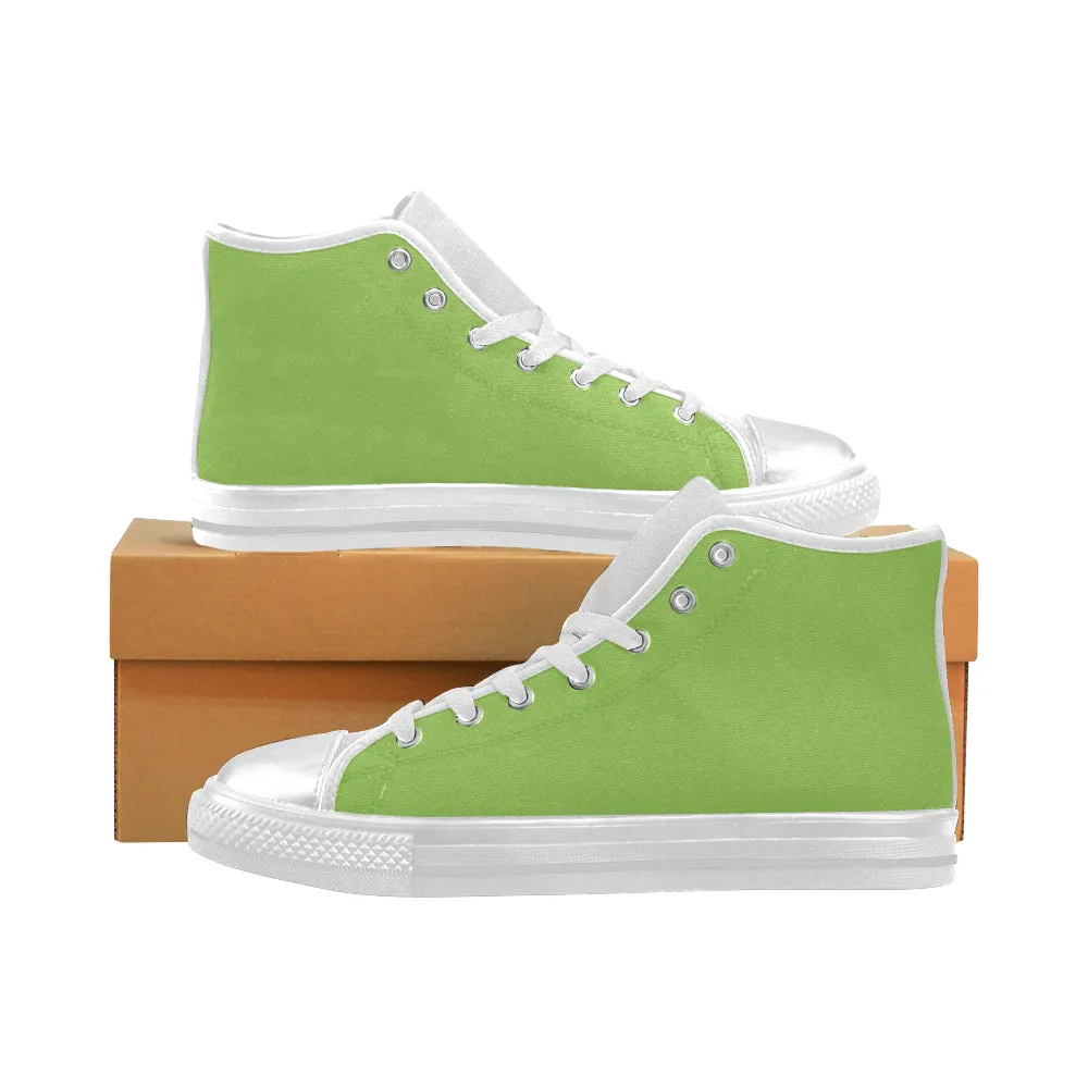 Buy Kids's Lime Green Solids Print Canvas High Top Shoes at TFS