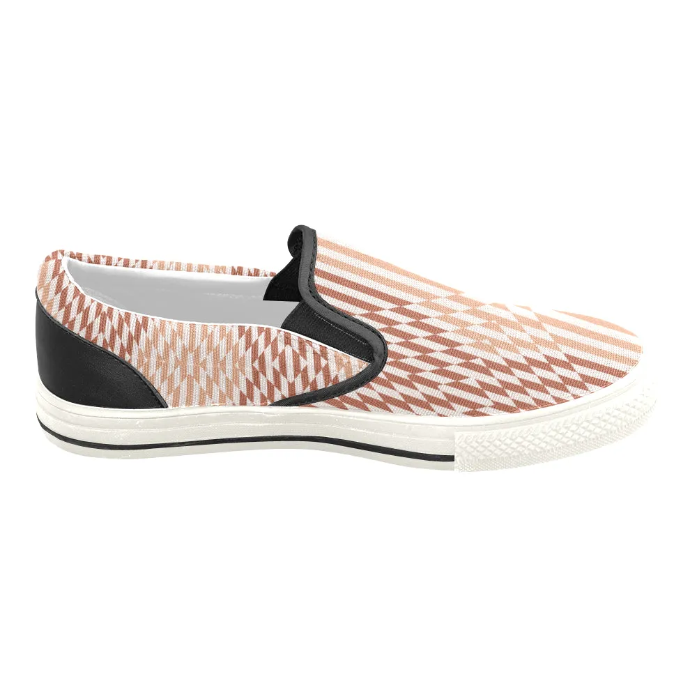 Buy Men's Checkers Print Canvas Slip-on Shoes at TFS