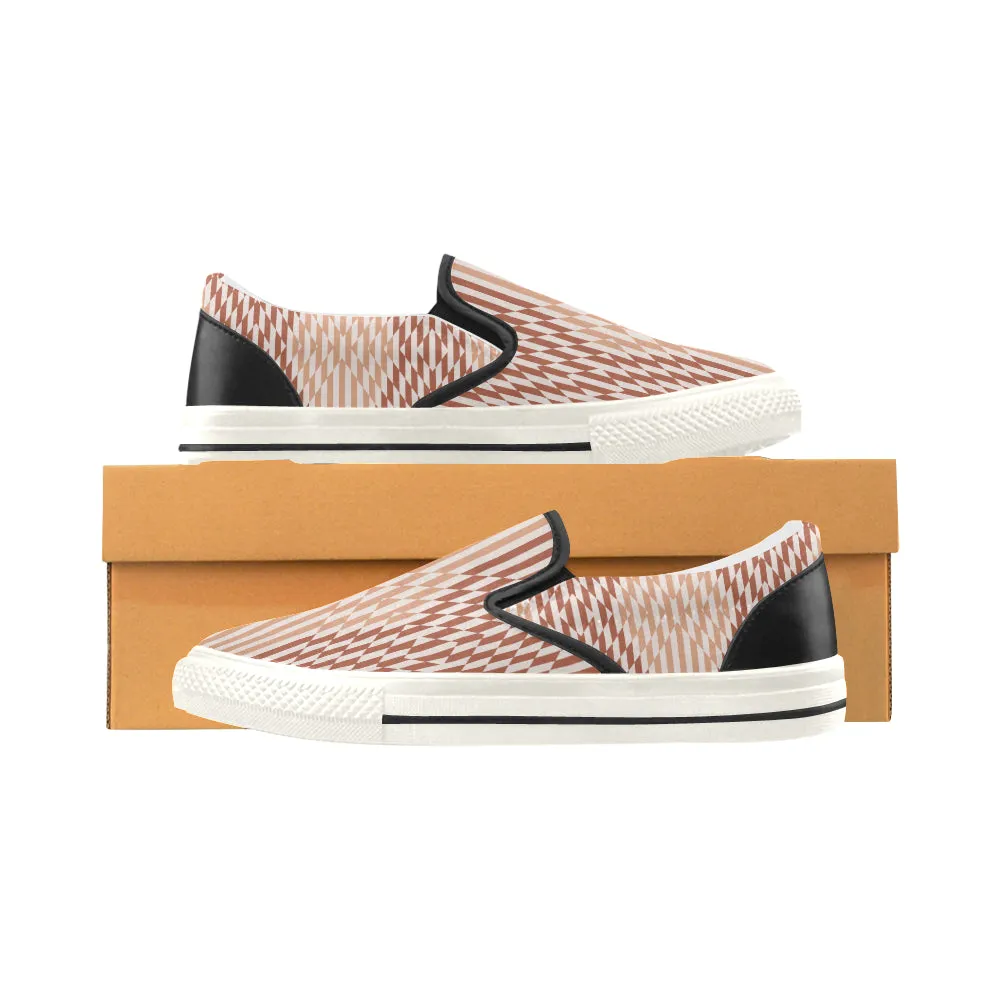 Buy Men's Checkers Print Canvas Slip-on Shoes at TFS