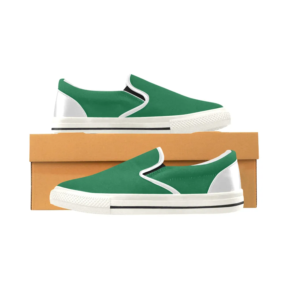 Buy Women's Parrot Green Solids Print Canvas Slip-on Shoes at TFS