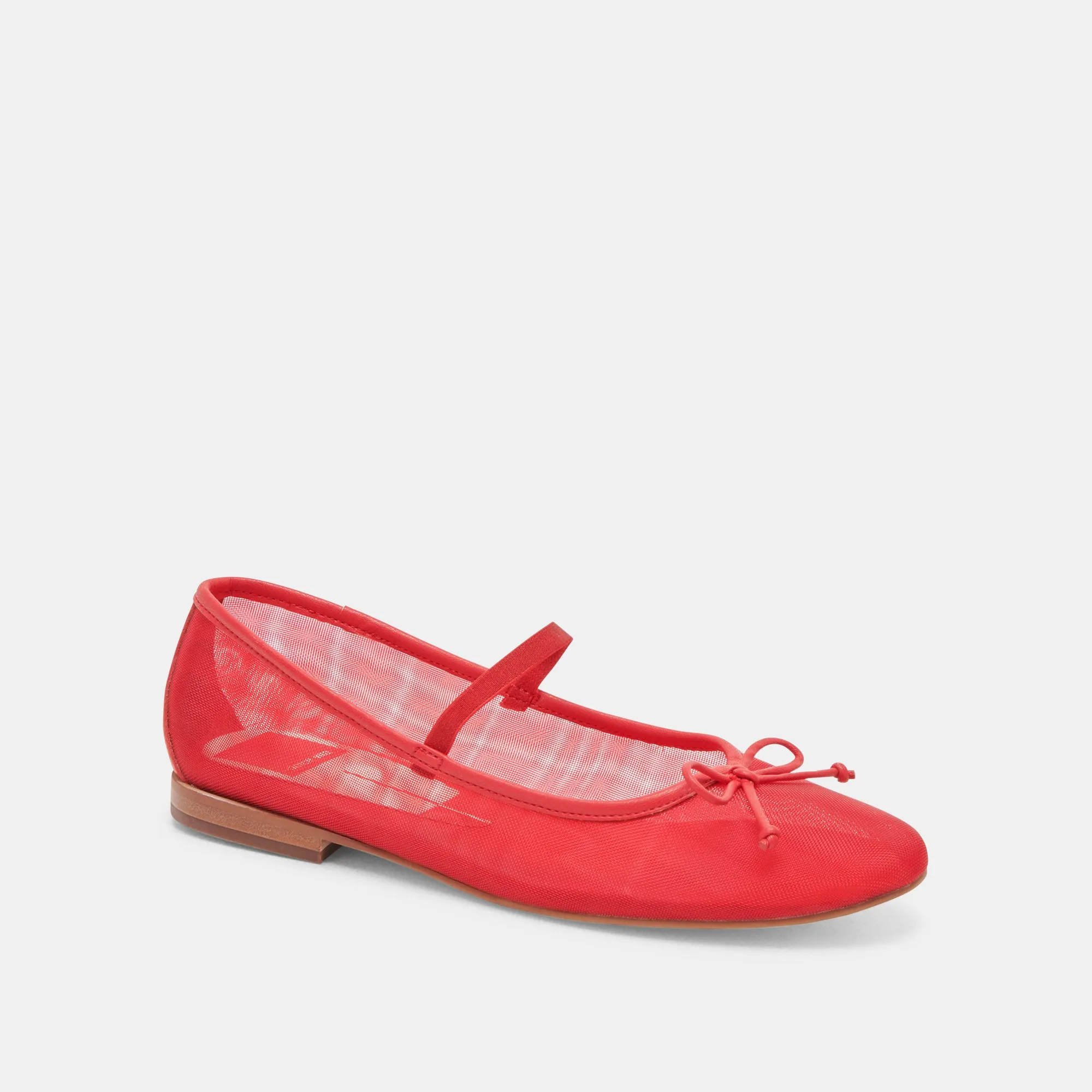 CADEL BALLET FLATS RED MESH