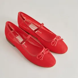 CADEL BALLET FLATS RED MESH