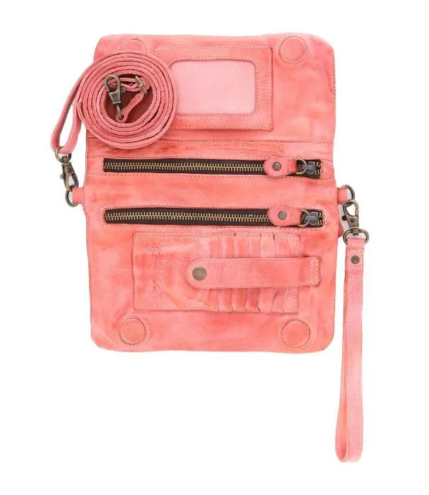 Cadence Blush Rustic Convertible Clutch