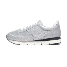 Calvin Klein Glitter Low-Top Sneakers Fabric Silver Colour For Women