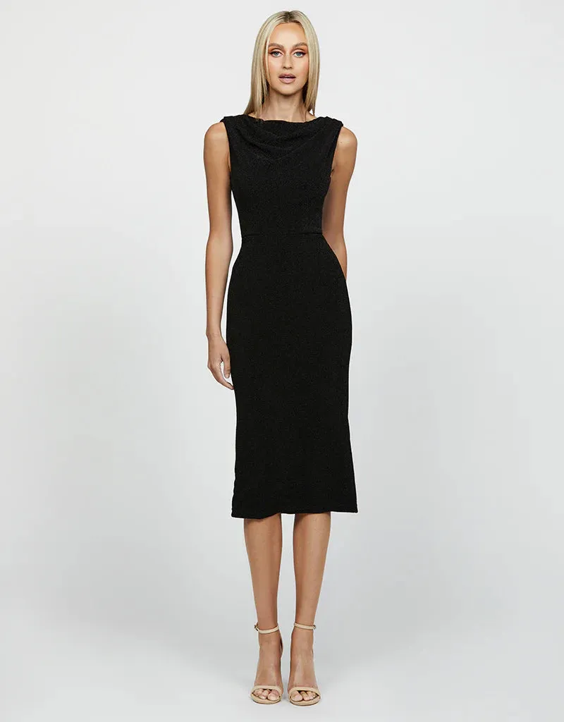 Calypso Cowled Boat Neck Midi