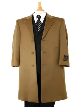 Camel Hair Top Coat - Luxury Cashmere Coat - Big and Tall Cashmere Overcoats - Top Coats For Men