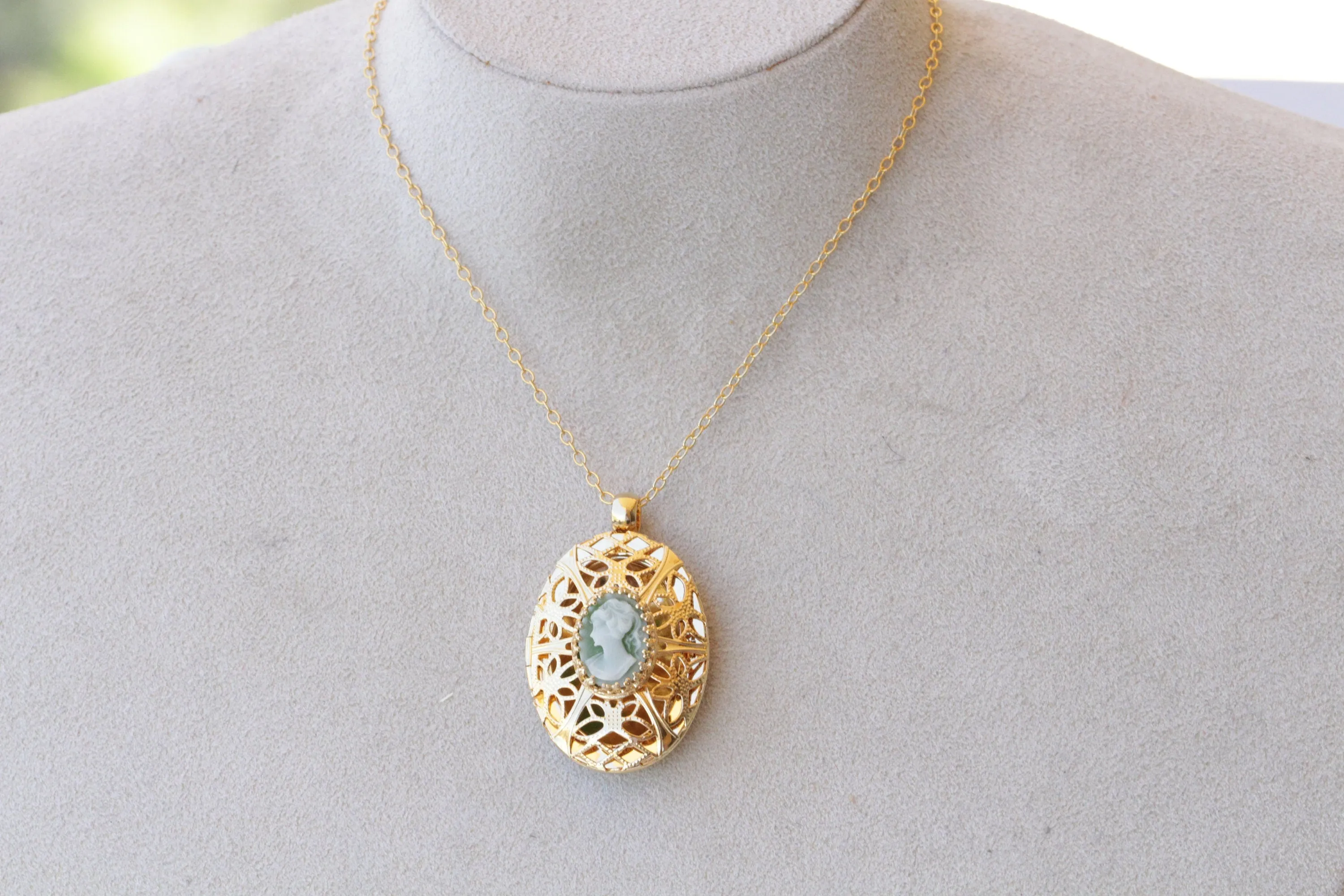 Cameo Locket Necklace