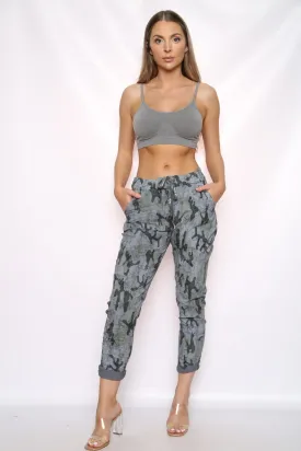 Camouflage Magic Stretch Cotton Bottoms Pants