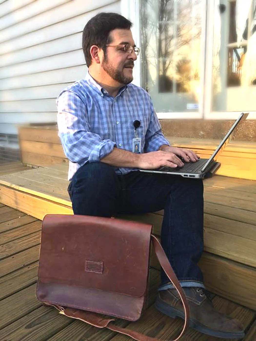 Campbell's Classic Leather Messenger Bag