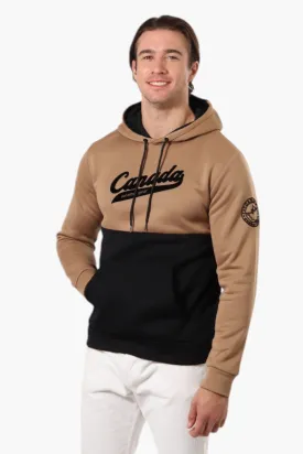 Canada Weather Gear Colour Block Chest Logo Hoodie - Brown