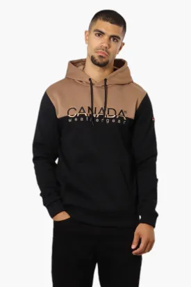 Canada Weather Gear Colour Block Embroidered Logo Hoodie - Camel