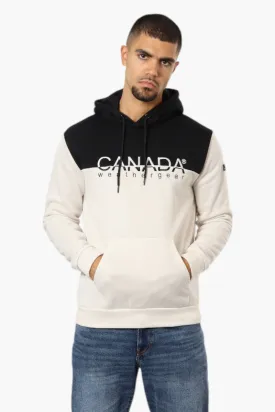 Canada Weather Gear Colour Block Embroidered Logo Hoodie - Stone