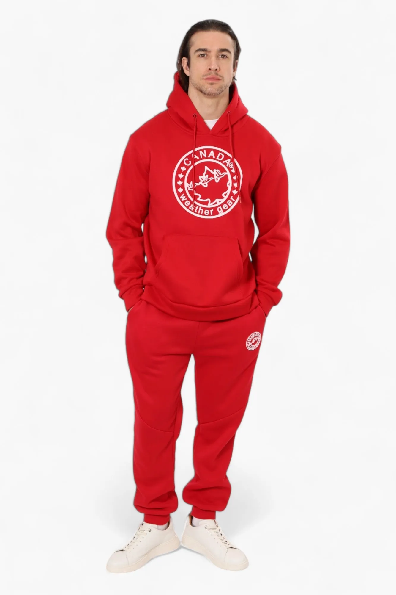 Canada Weather Gear Solid Centre Logo Hoodie - Red