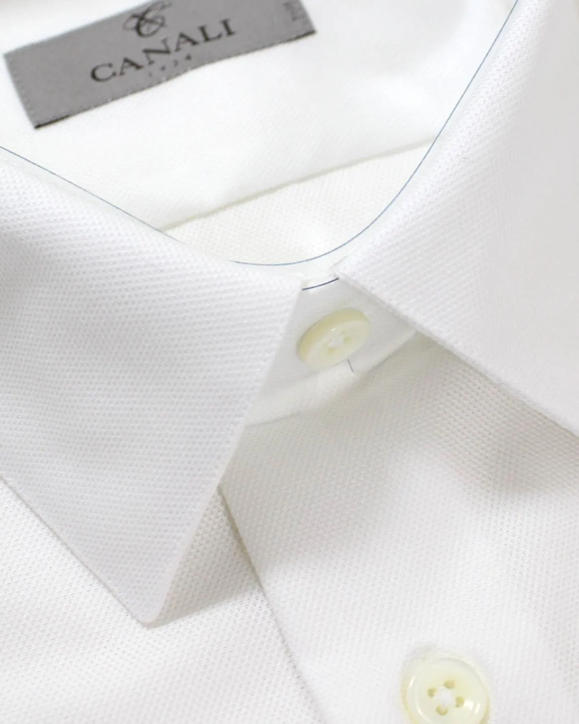 Canali Dress Shirt White 40 - 15 3/4 Pointed Collar