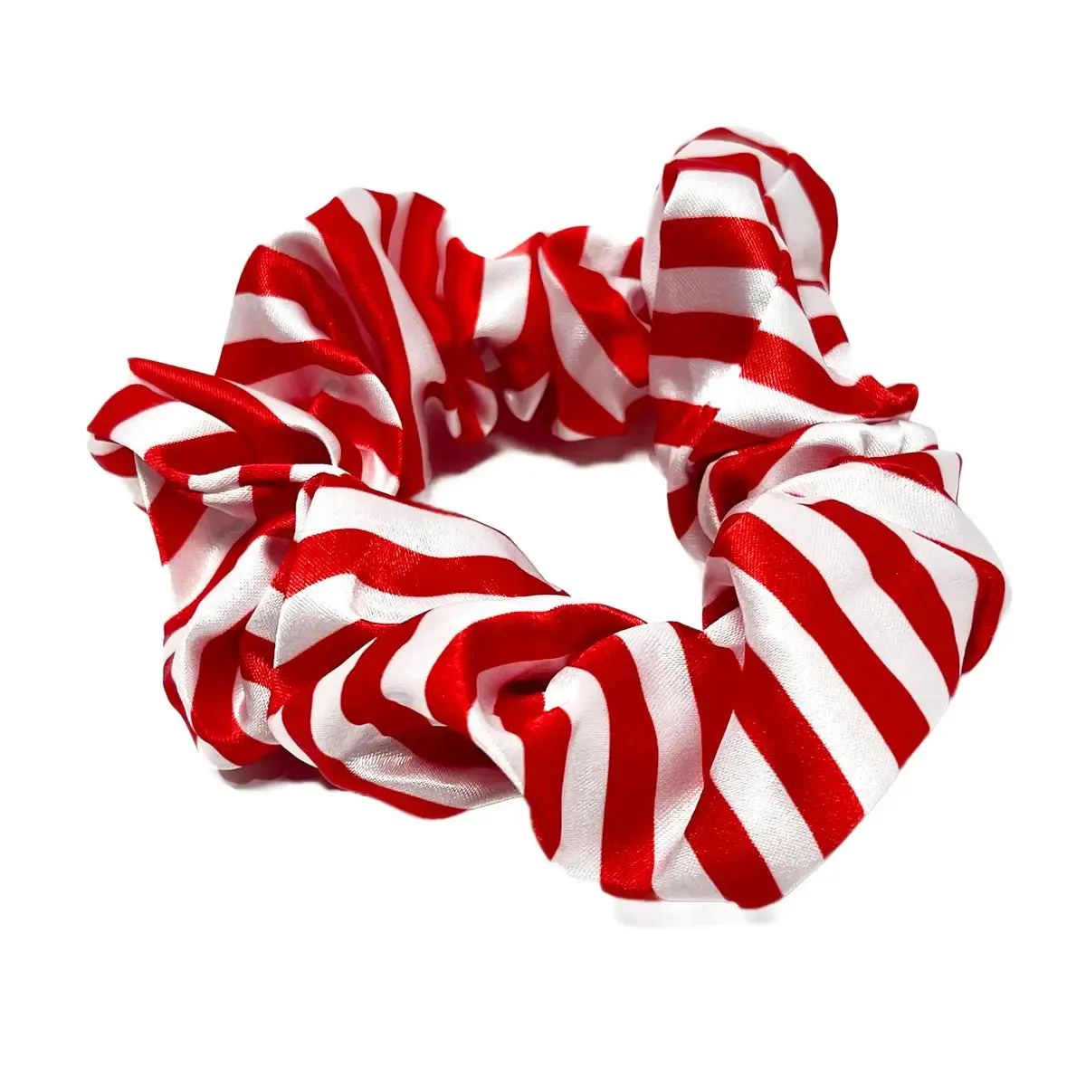 Candy Cane Print Hair Scrunchie