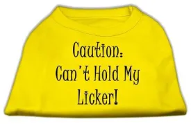 Can't Hold My Licker Screen Print Shirts Yellow Lg (14)