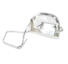 Capri Clear Half Moon Crossbody Bag