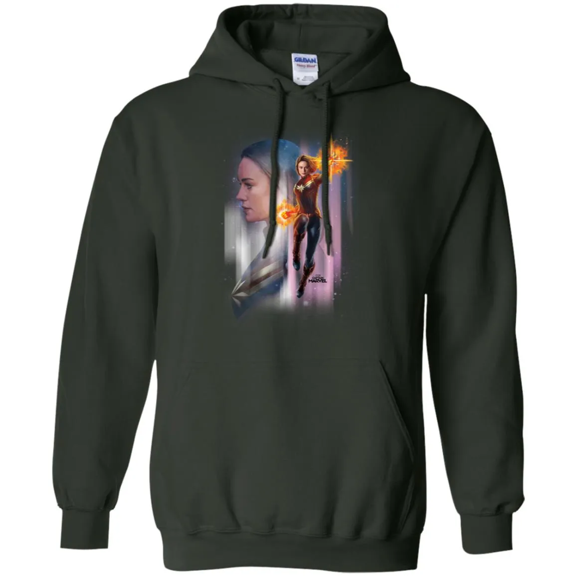 Captain Marvel Flying Space Portrait Pullover Hoodie Sweatshirt