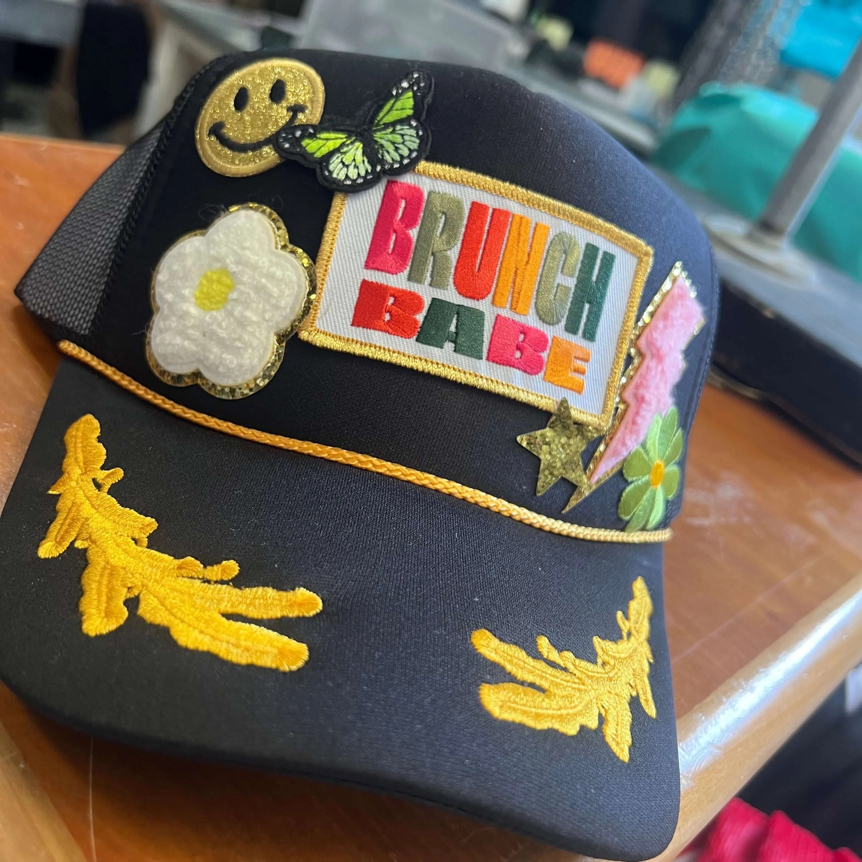 Captian Brunch Babe Custom Patch Trucker Hat