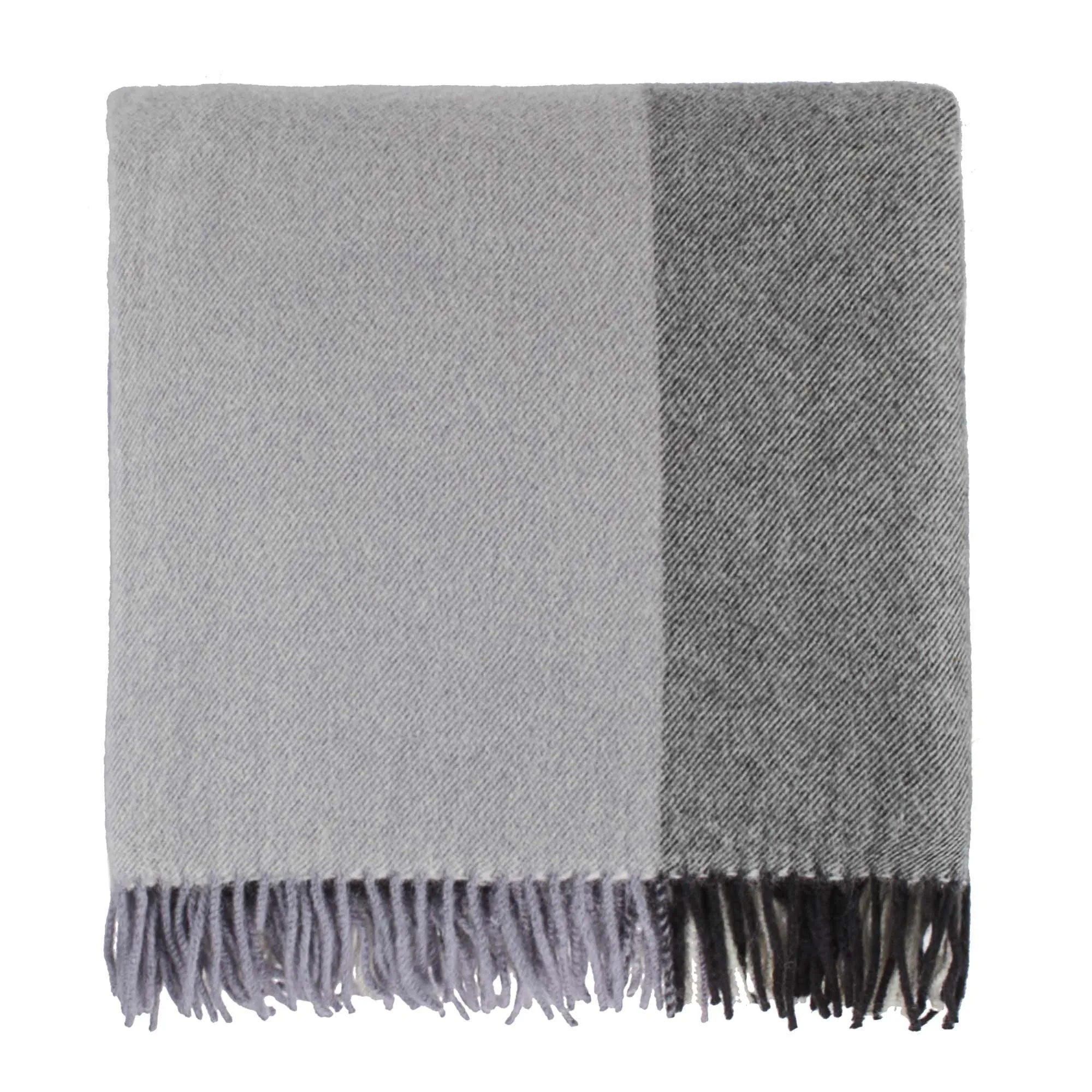 Caracas Merino Blanket [Black/Grey/Cream]