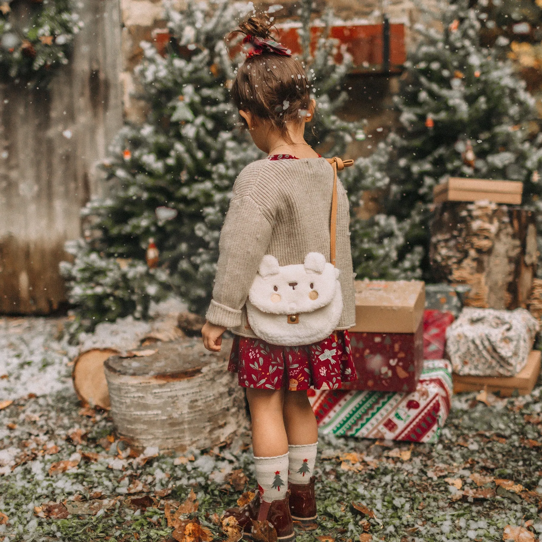 Cardigan de maille crème, bébé || Cream knitted cardigan, baby