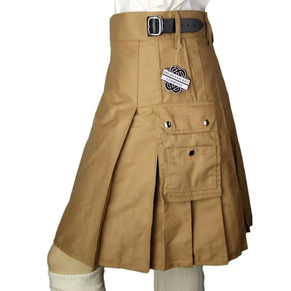 Cargo Kilt Utility Kilts Adjustable Waist Trouser Pockets Highland Kilt Company