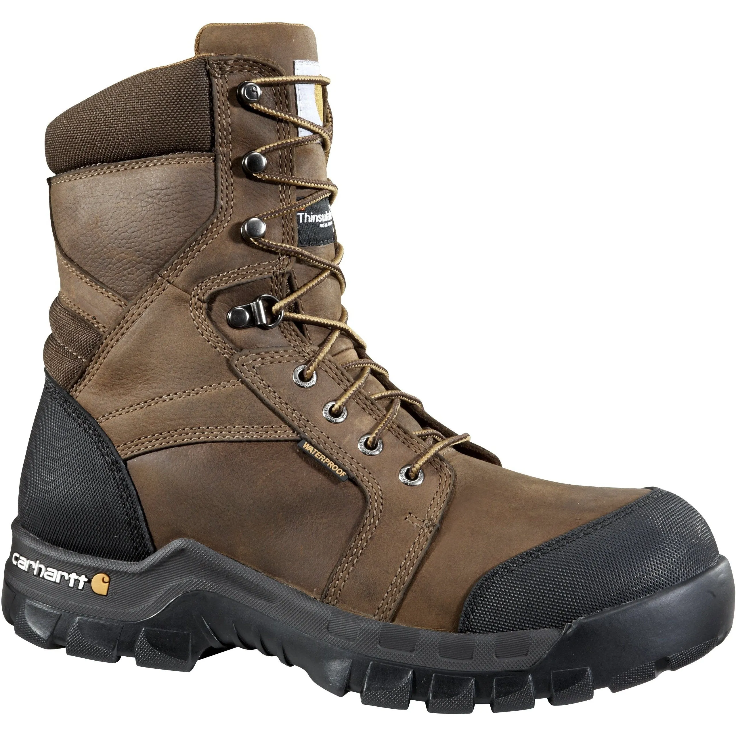 Carhartt Men's Rugged Flex 8" Comp Toe Ins WP Work Boot Brown CMF8389